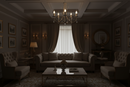 CHANDELIER LIGHT-CH360/5 FOSSIL WHITE
