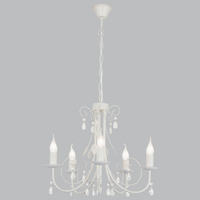 CHANDELIER LIGHT-CH360/5 FOSSIL WHITE