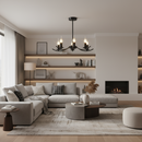 CHANDELIER-CH395/5 BLACK