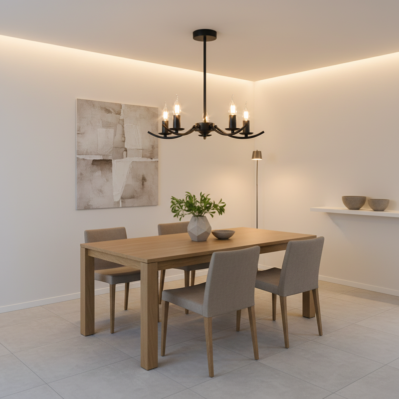 CHANDELIER-CH395/5 BLACK