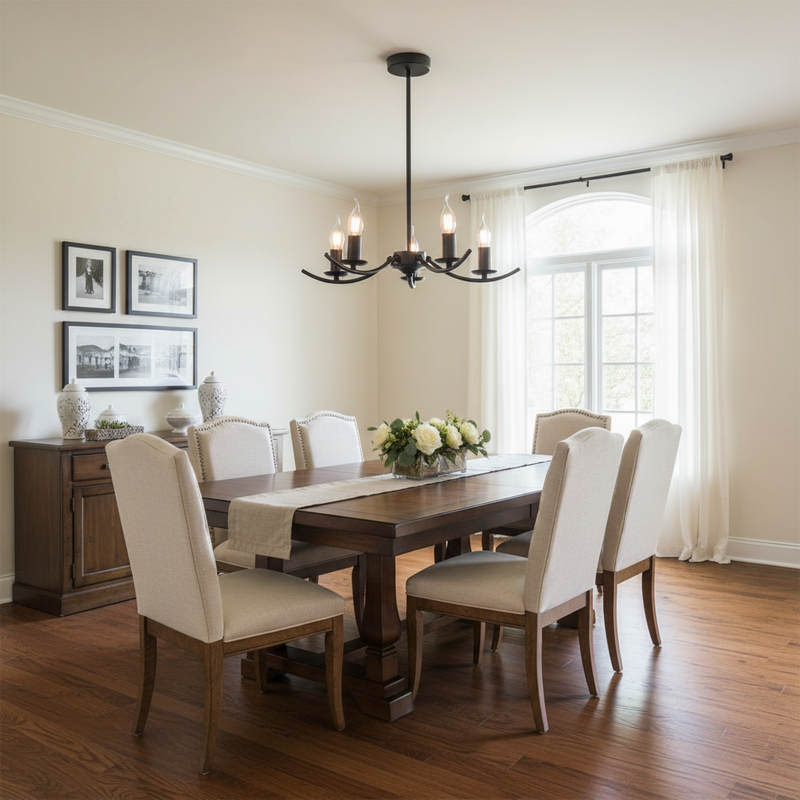 CHANDELIER-CH395/5 BLACK