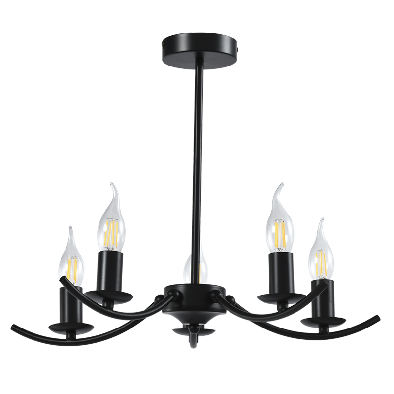 CHANDELIER-CH395/5 BLACK