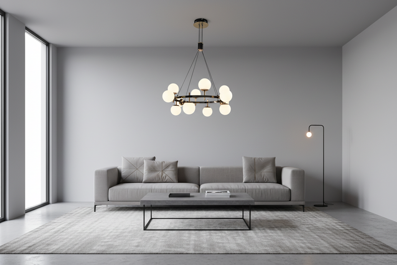 CHANDELIER-CH397/12 GUN METAL