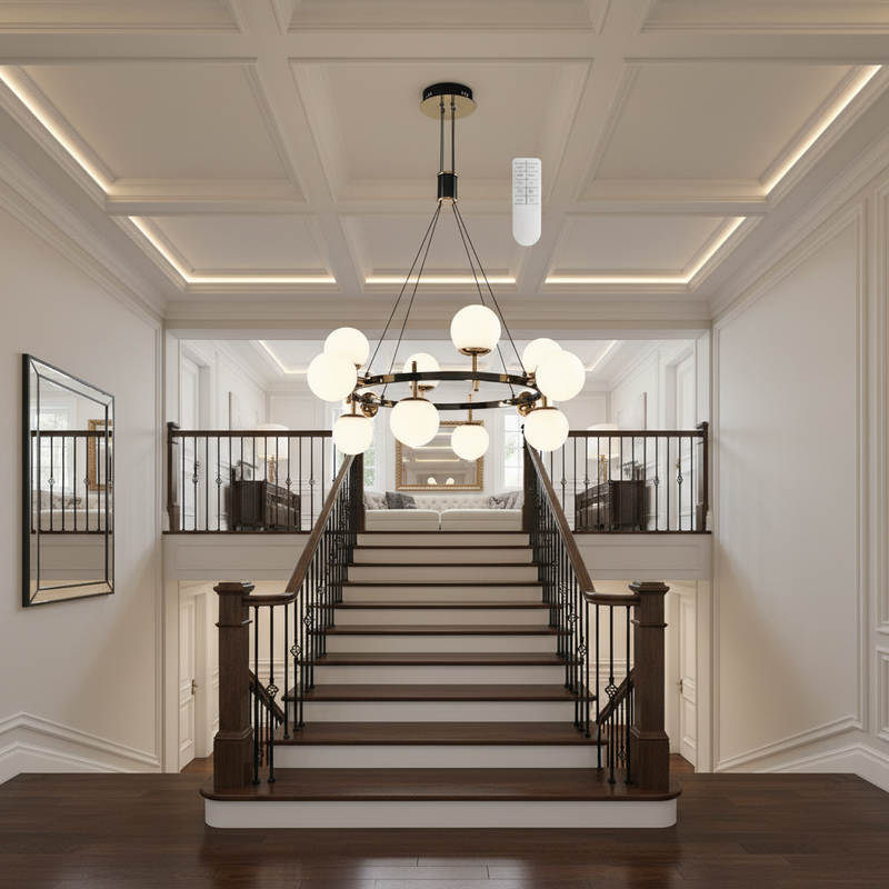 CHANDELIER-CH397/12 GUN METAL