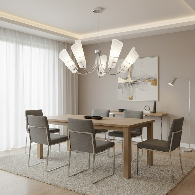 CHANDELIER-CH445/5 CHROME