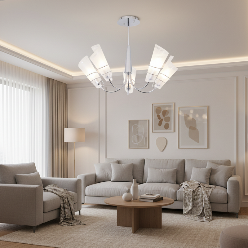 CHANDELIER-CH445/5 CHROME
