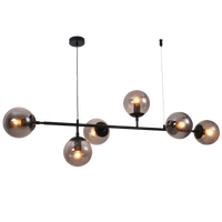CHANDELIER-CH506/6 MATT BLACK