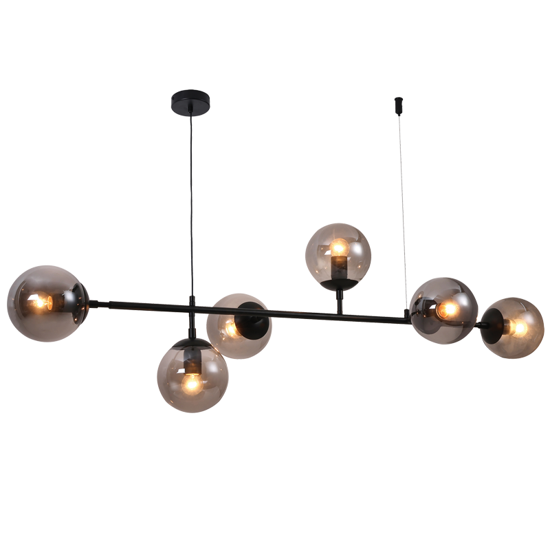 CHANDELIER-CH506/6 MATT BLACK