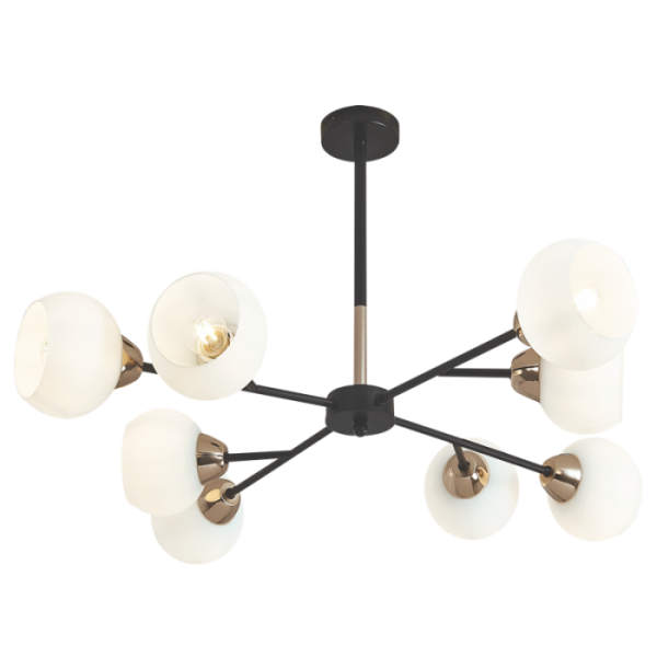 CHANDELIER-CH509/8 BK/GD