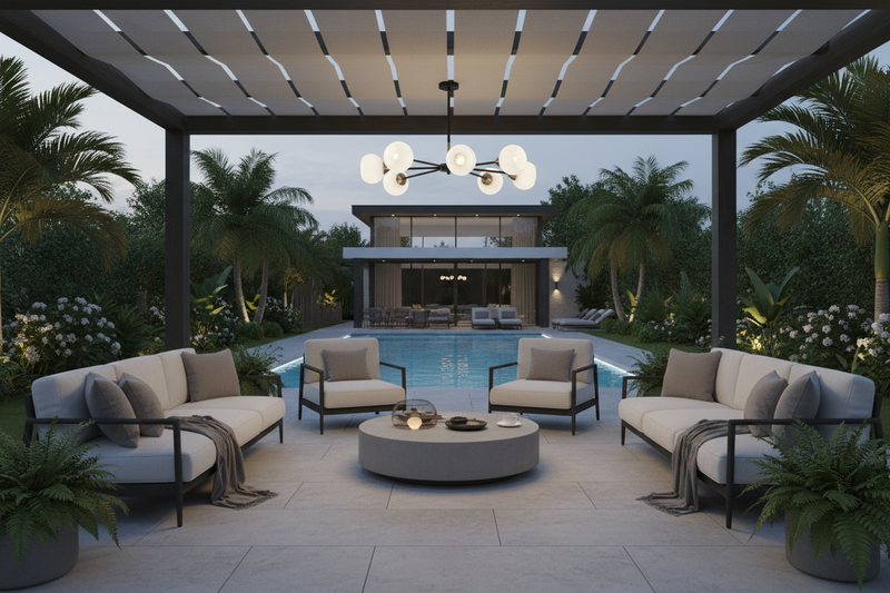 CHANDELIER-CH509/8 BK/GD