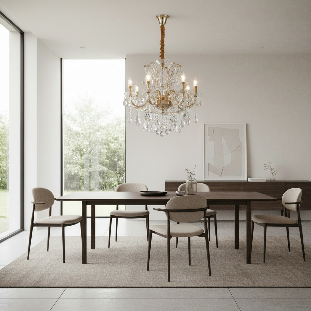CHANDELIER LIGHT-CH511/6 CRYSTAL