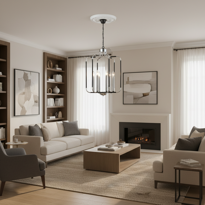 CHANDELIER LIGHT-CH515/6 CHROME