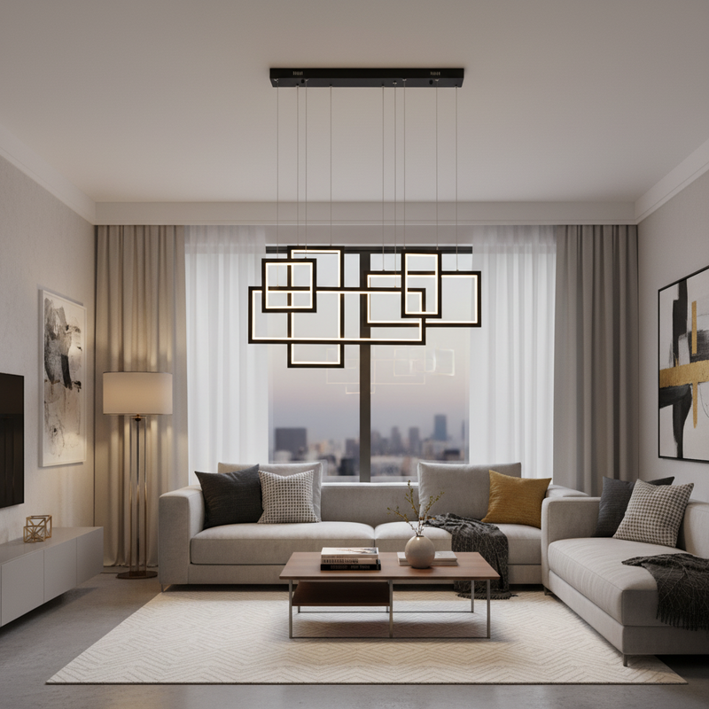 LED Pendent Light-CH517 Black