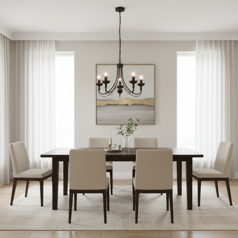 CHANDELIER-CH523/5 BLACK