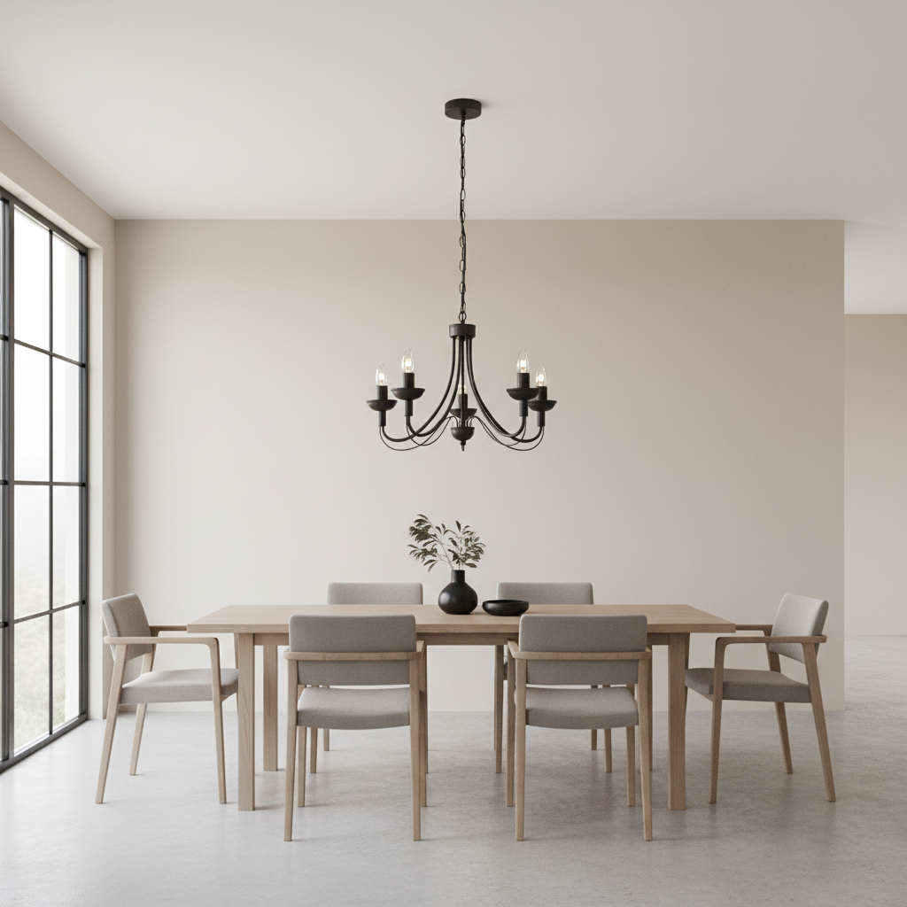 CHANDELIER-CH523/5 BLACK