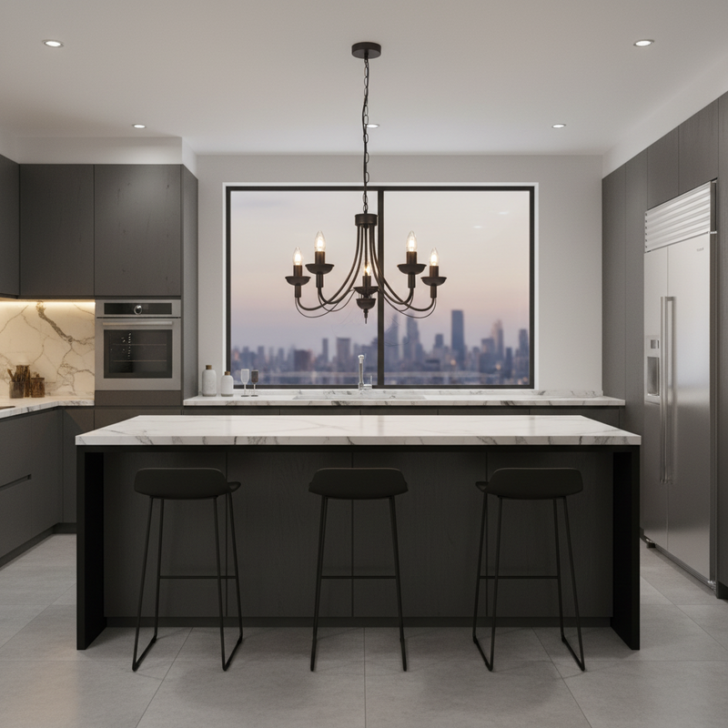 CHANDELIER-CH523/5 BLACK