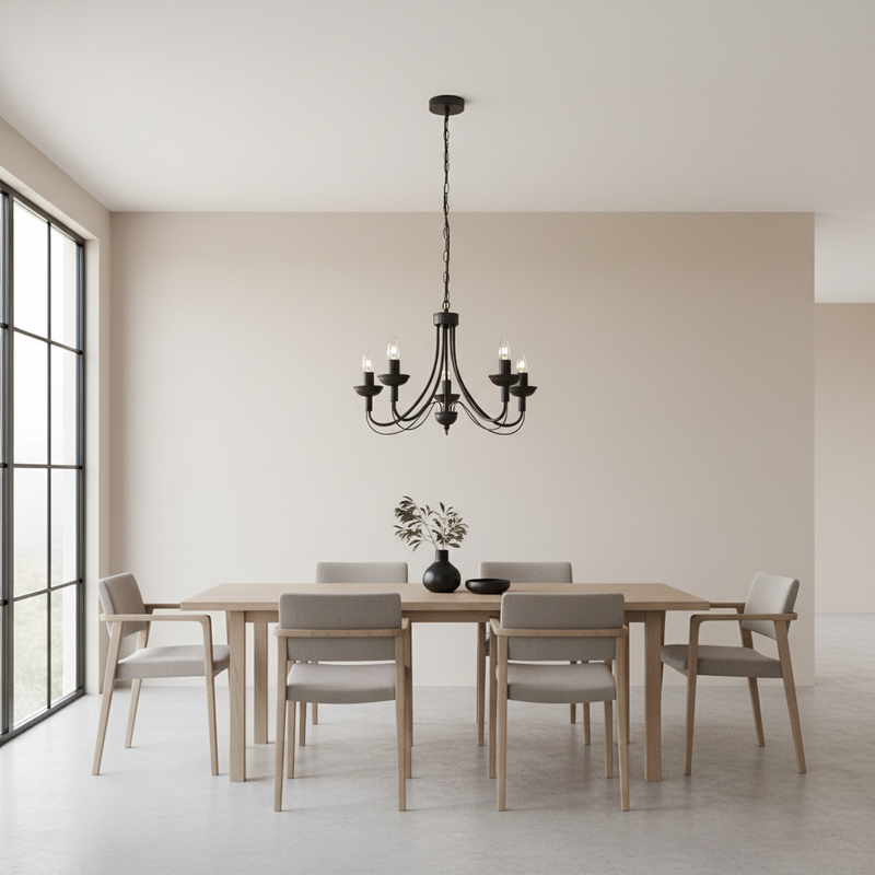 CHANDELIER-CH523/5 BLACK