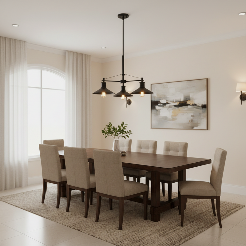 CHANDELIER-CH529/3 BLACK