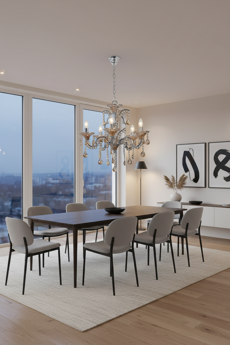 CHANDELIER LIGHT-CH661/5 CHROME
