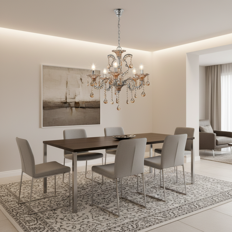 CHANDELIER LIGHT-CH661/5 CHROME