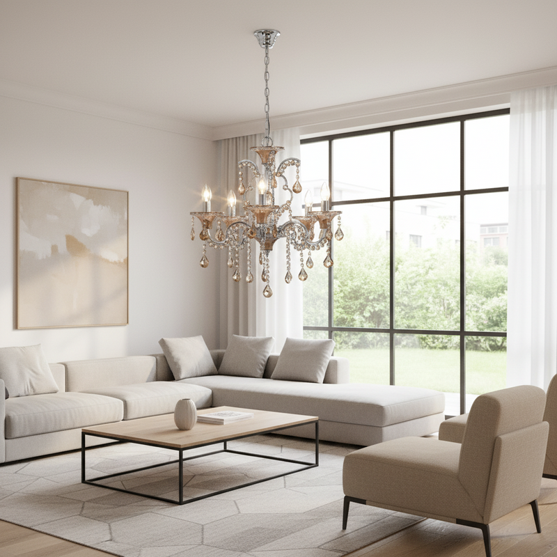 CHANDELIER LIGHT-CH661/5 CHROME