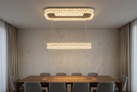 CHANDELIER LED LIGHT-DRSA3004 TRICOLOR-RETRACTABLE LIGHT-Mr Smart Lighting Company-Dining room`.