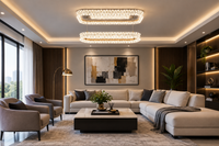 CHANDELIER LED LIGHT-DRSA3004 TRICOLOR-RETRACTABLE LIGHT-Mr Smart Lighting Company-Modern Living room.