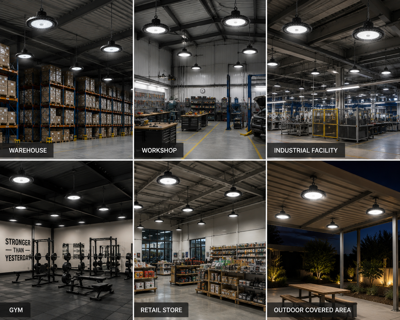 150W 150lm/w UFO High bay light-RPR372-IP65-6500K (5 Years Warranty).