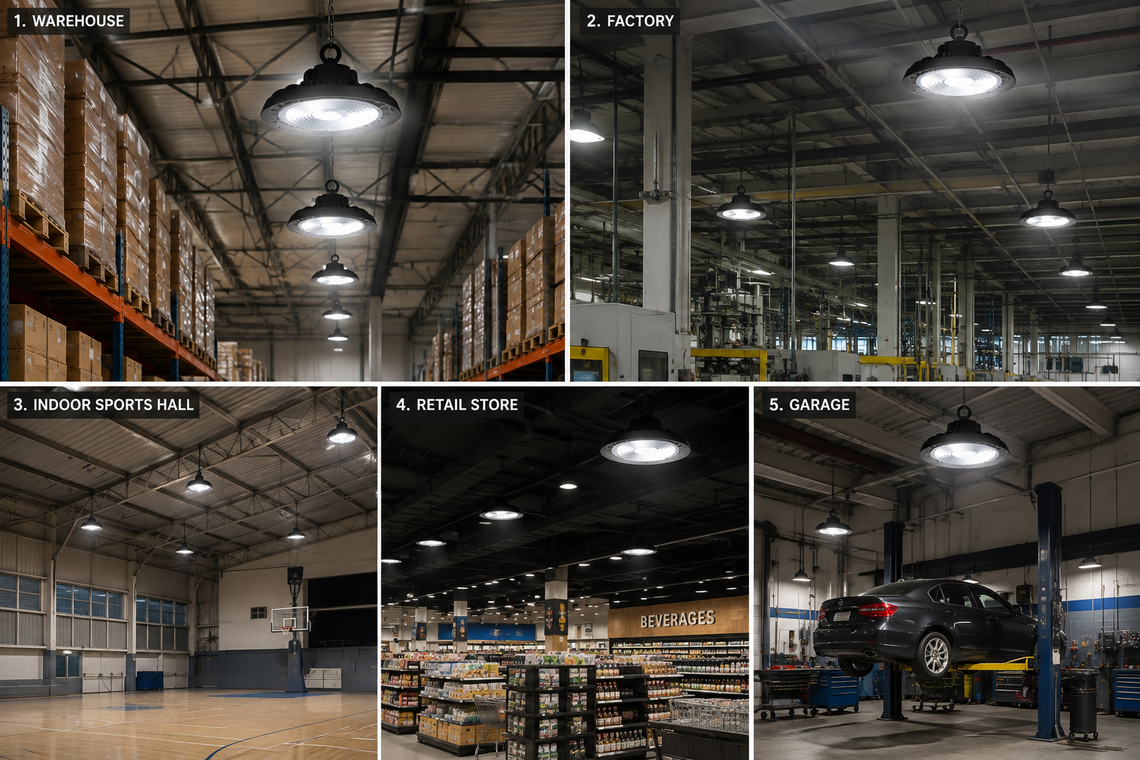 100W UFO industrial High bay LED Light-IP65-6500K-(2 Years Warranty).