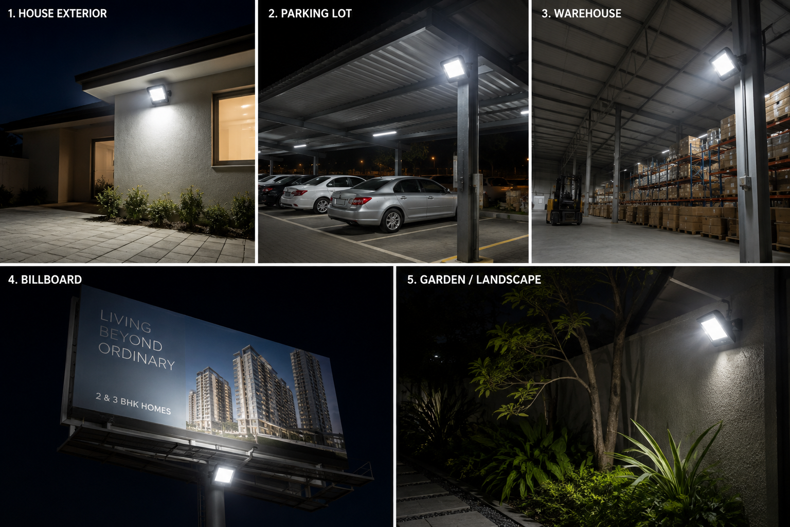 FS300 LED 20w Floodlight Black with Day Night Sensor-IP65-4000K.