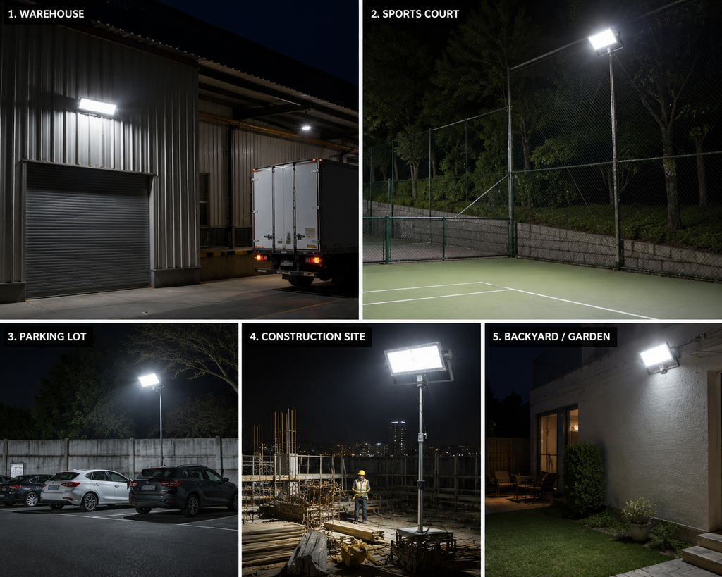 100W Modular Industrial Heavy Duty LED flood light-6500K-IP65-3 Year Warranty