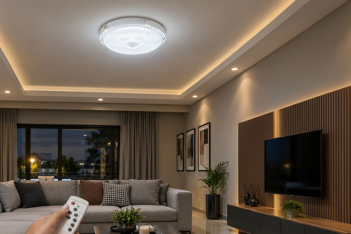 300W LED Solar Ceiling light-IP54-6500K.