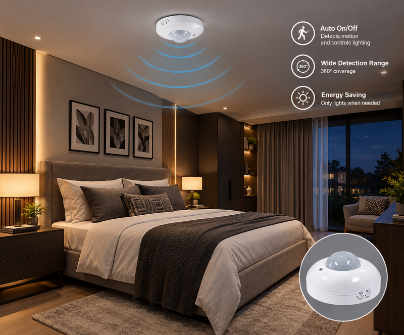 Eurolux 1200w Surface PIR Motion Sensor–CO96-IP44.