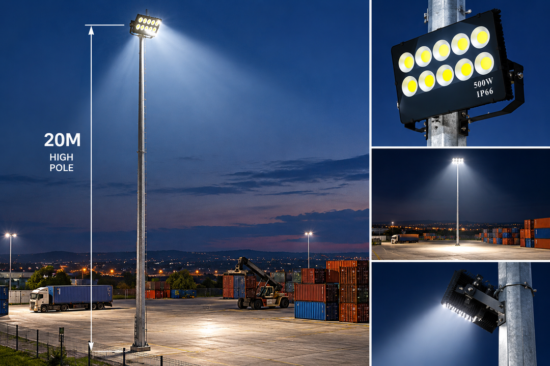 500W Commercial COB LED flood light-IP66-6500K.