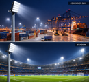 500W Industrial heavy duty LED Modular flood light-IP66-6500K.