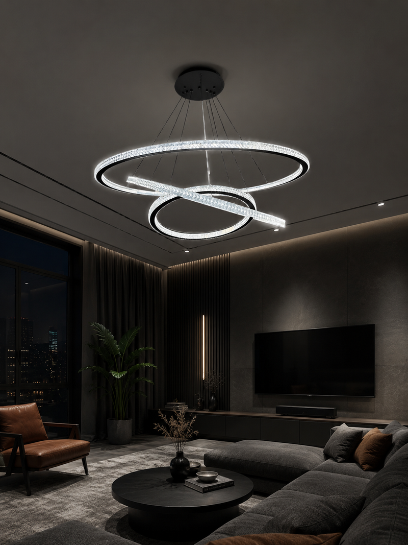 3 Rings crystal chandelier pendant light - 20215-4 6.8.