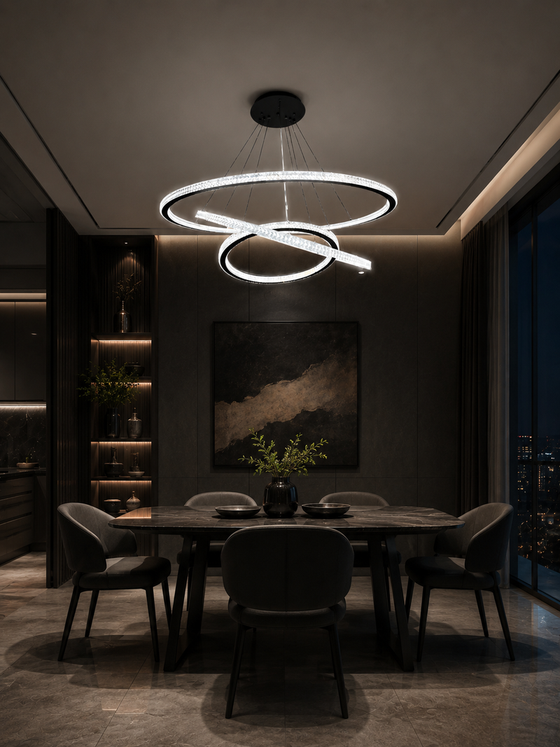 3 Rings crystal chandelier pendant light - 20215-4 6.8.