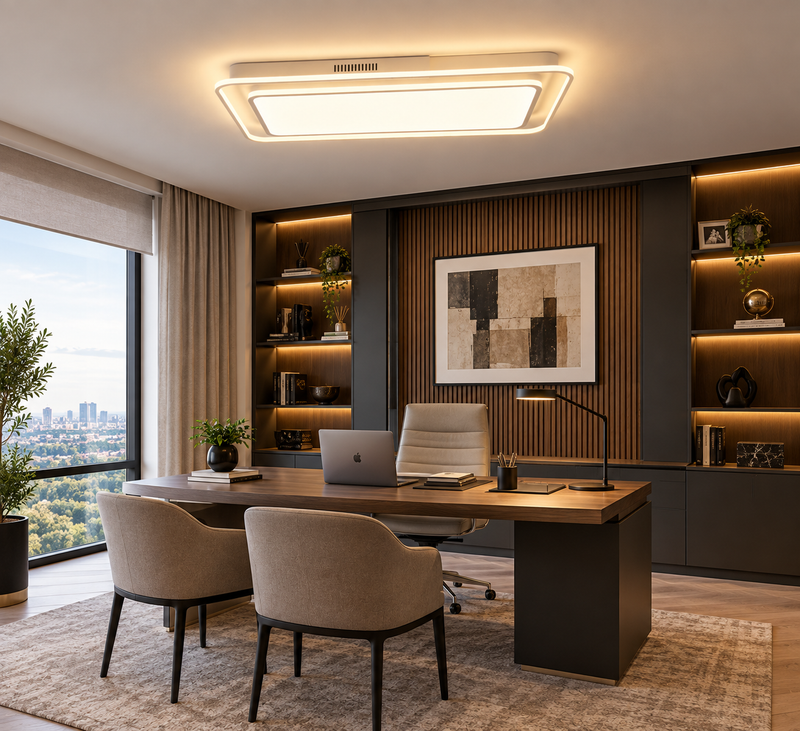 DRSA2141-1200MM-240W-TRICOLOR-PENDANT LIGHT-Mr Smart Lighting Company.-Study room.