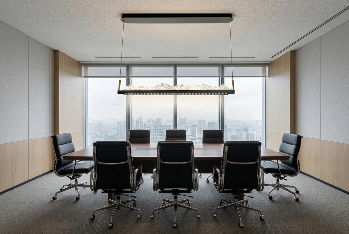 DRSA3002-LED ELECTRIC LIFTING ICE BAR-220V PENDANT LIGHT-1200MM-180W TRICOLOR-Mr Smart Lighting Company-Boardroom