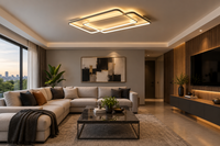 DRSA 2132-LED FLAT SURFACE 220V-1000MM-160W-TRICOLOR-Mr Smart Lighting Company-Sitting Room