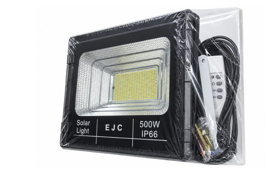EJC 500W Solar LED Floodlight IP66-6500K-Mr Smart Lighting Company