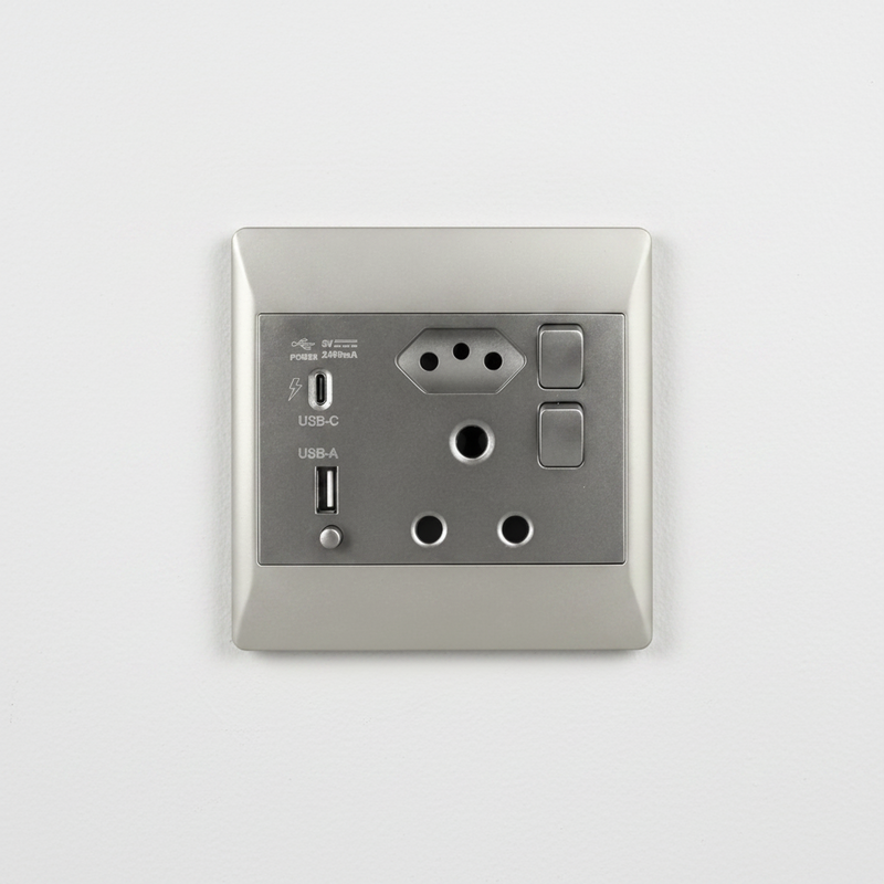 Type-c, USB, Euro and SA plug - EPL365 DUO