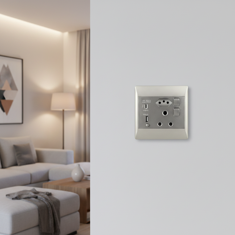 Type-c, USB, Euro and SA plug - EPL365 DUO