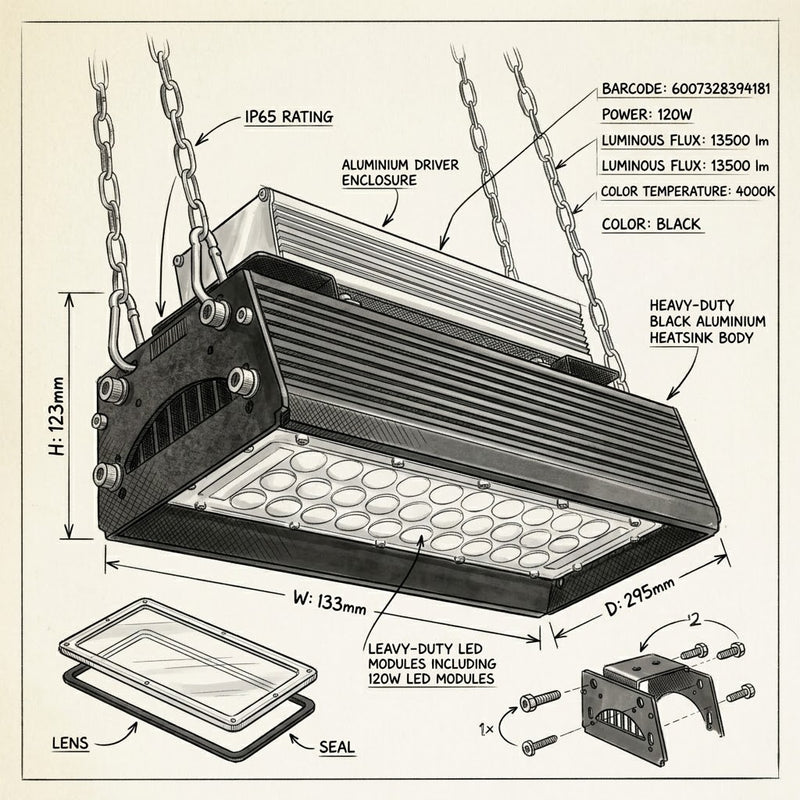 EUROLUX LED LINEAR LIGHT HIGH BAY 120W-IP65-4000K-(3 YEARS WARRANTY)-Modular lighting-Mr Smart Lighting Company.