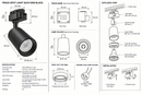 Eurolux-PR607B Track Spot Light GU10 50w Black-Product Dimensions-Mr Smart Lighting Company.