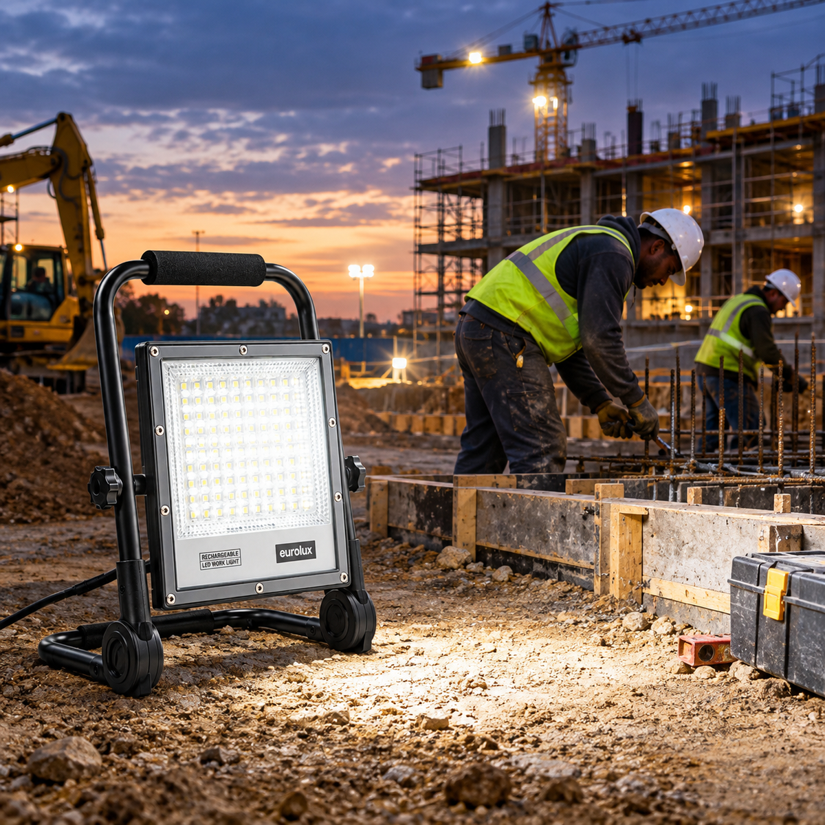 Eurolux-Rechargeable 25W Portable Work-light FS204-IP66-6500K-(2 Years Warranty).