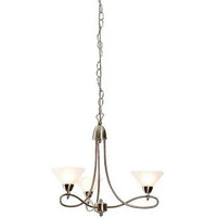 Eurolux CH192SC 3 Lights Chandelier Satin Chrome With Glass Shades G9 40W (Excluded) Satin Chrome-Mr Smart Lighting Company.