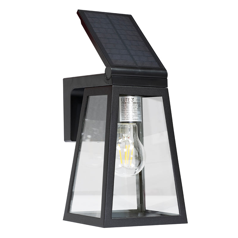 Eurolux Fia Solar Wall Light Matt Black LED 2w 2700K 200lm-O654-Mr Smart Lighting Company.
