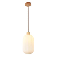 Eurolux Nesta2 Pendant White Wood/Glass E27 1x40wP1361-Mr Smart Lighting Company