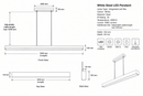 Eurolux Ona Pendant White Ash Wood LED 18w-IP20-4000K-P1376-Product dimensions-Mr Smart Lighting Company